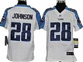 Youth Nike Tennessee Titans #28 Chris Johnson White Game Jerseys