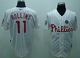Youth Philadelphia Phillies #11 Rollins White Jerseys,baseball caps,new era cap wholesale,wholesale hats