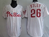 Youth Philadelphia Phillies #26 Utley White Jerseys,baseball caps,new era cap wholesale,wholesale hats
