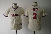 Youth Philadelphia Phillies #3 Pence Cream Jerseys,baseball caps,new era cap wholesale,wholesale hats