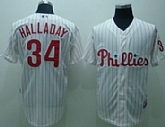 Youth Philadelphia Phillies #34 Roy Halladay White Pinstripe Jerseys,baseball caps,new era cap wholesale,wholesale hats