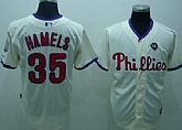 Youth Philadelphia Phillies #35 HAMELS Cream Jerseys,baseball caps,new era cap wholesale,wholesale hats