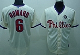 Youth Philadelphia Phillies #6 Howard Cream Jerseys,baseball caps,new era cap wholesale,wholesale hats