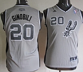 Youth San Antonio Spurs #20 Manu Ginobili Gray Jerseys,baseball caps,new era cap wholesale,wholesale hats