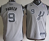 Youth San Antonio Spurs #9 Tony Parker Gray Jerseys,baseball caps,new era cap wholesale,wholesale hats