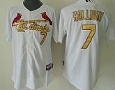Youth St. Louis Cardinals #7 Matt Holliday White With Gold Jerseys,baseball caps,new era cap wholesale,wholesale hats