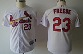 Youth St.Louis Cardinals #23 David Freese 2011 World Series White Jerseys,baseball caps,new era cap wholesale,wholesale hats