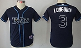 Youth Tampa Bay Rays #3 Evan Longoria Navy Blue Jerseys,baseball caps,new era cap wholesale,wholesale hats