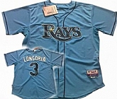 Youth Tampa Bay Rays #3 Longoria Light Blue Kid Jerseys,baseball caps,new era cap wholesale,wholesale hats