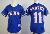 Youth Texas Rangers #11 Yu Darvish Blue Jerseys,baseball caps,new era cap wholesale,wholesale hats