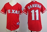 Youth Texas Rangers #11 Yu Darvish Red Jerseys,baseball caps,new era cap wholesale,wholesale hats