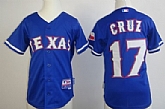 Youth Texas Rangers #17 Nelson Cruz Blue Jerseys,baseball caps,new era cap wholesale,wholesale hats