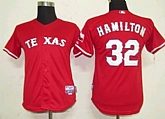 Youth Texas Rangers #32 Hamilton Red Jerseys,baseball caps,new era cap wholesale,wholesale hats