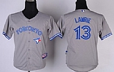 Youth Toronto Blue Jays #13 Brett Lawrie 2012 Gray Jerseys,baseball caps,new era cap wholesale,wholesale hats
