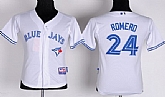 Youth Toronto Blue Jays #24 Ricky Romero 2012 White Jerseys,baseball caps,new era cap wholesale,wholesale hats
