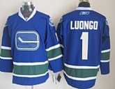 Youth Vancouver Canucks #1 Luongo Blue Third Jerseys,baseball caps,new era cap wholesale,wholesale hats