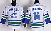 Youth Vancouver Canucks #14 Alexandre Burrows White Jerseys,baseball caps,new era cap wholesale,wholesale hats
