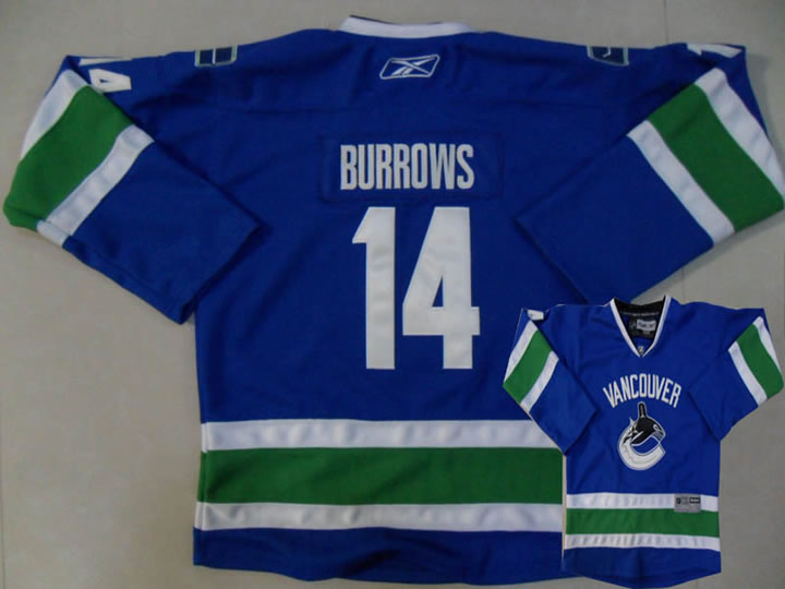 Youth Vancouver Canucks #14 Burrows blue 2nd Jerseys