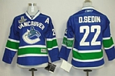 Youth Vancouver Canucks #22 D.Sedin 2011 Stanley Cup Blue Jerseys,baseball caps,new era cap wholesale,wholesale hats