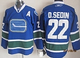 Youth Vancouver Canucks #22 D.Sedin Blue Third Jerseys,baseball caps,new era cap wholesale,wholesale hats