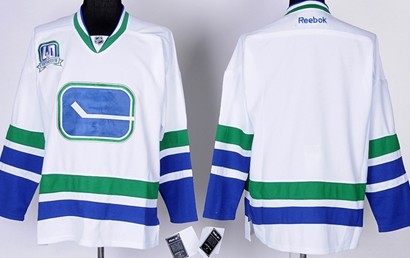Youth Vancouver Canucks Blank White Third Jerseys