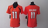 2013 Womens Nike Denver Broncos #11 Holliday Orange Game Jerseys,baseball caps,new era cap wholesale,wholesale hats