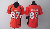 2013 Womens Nike Denver Broncos #87 Eric Decker Orange Game Jerseys,baseball caps,new era cap wholesale,wholesale hats