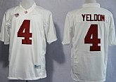 Alabama Crimson Tide #4 T.J Yeldon 2013 White Limited Jerseys,baseball caps,new era cap wholesale,wholesale hats