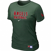 Anaheim Angeles Nike Women's D.Green Short Sleeve Practice T-Shirt,baseball caps,new era cap wholesale,wholesale hats