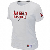 Anaheim Angeles Nike Women's White Short Sleeve Practice T-Shirt,baseball caps,new era cap wholesale,wholesale hats