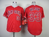 Anaheim Angels #33 C.J. Wilson Red Jerseys,baseball caps,new era cap wholesale,wholesale hats