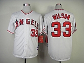 Anaheim Angels #33 C.J. Wilson White Jerseys,baseball caps,new era cap wholesale,wholesale hats