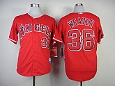 Anaheim Angels #36 Weaver Red Jerseys,baseball caps,new era cap wholesale,wholesale hats