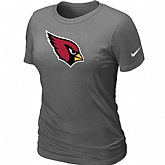 Arizona Cardinals D.Grey Women's Logo T-Shirt,baseball caps,new era cap wholesale,wholesale hats
