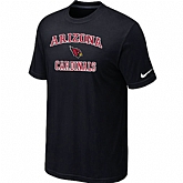 Arizona Cardinals Heart & Soul T-Shirt Black,baseball caps,new era cap wholesale,wholesale hats