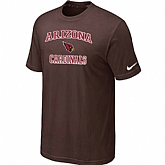 Arizona Cardinals Heart & Soul T-Shirt Brown,baseball caps,new era cap wholesale,wholesale hats