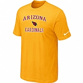 Arizona Cardinals Heart & Soul T-Shirt Yellow,baseball caps,new era cap wholesale,wholesale hats
