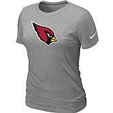 Arizona Cardinals L.Grey Women's Logo T-Shirt,baseball caps,new era cap wholesale,wholesale hats