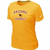 Arizona Cardinals Women's Heart & Sou Yellowl T-Shirt,baseball caps,new era cap wholesale,wholesale hats
