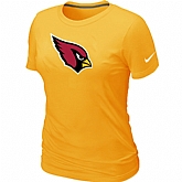 Arizona Cardinals Yellow Women's Logo T-Shirt,baseball caps,new era cap wholesale,wholesale hats