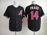 Arizona Diamondbacks #14 Prado Black Jerseys,baseball caps,new era cap wholesale,wholesale hats