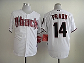 Arizona Diamondbacks #14 Prado White Jerseys,baseball caps,new era cap wholesale,wholesale hats
