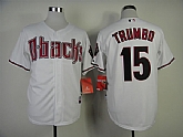 Arizona Diamondbacks #15 Trumbo White Jerseys,baseball caps,new era cap wholesale,wholesale hats