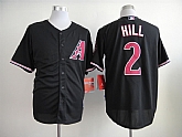 Arizona Diamondbacks #2 Hill Black Cool Base Jerseys,baseball caps,new era cap wholesale,wholesale hats