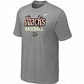 Arizona Diamondbacks 2014 Home Practice T-Shirt - Light Grey,baseball caps,new era cap wholesale,wholesale hats