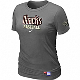 Arizona Diamondbacks Crimson Nike Women's D.Grey Short Sleeve Practice T-Shirt,baseball caps,new era cap wholesale,wholesale hats