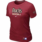 Arizona Diamondbacks Crimson Nike Women's Red Short Sleeve Practice T-Shirt,baseball caps,new era cap wholesale,wholesale hats