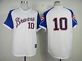 Atlanta Braves #10 Chipper Jones White Throwback Jerseys,baseball caps,new era cap wholesale,wholesale hats