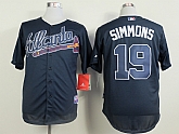 Atlanta Braves #19 Simmons 2014 Navy Blue Jerseys,baseball caps,new era cap wholesale,wholesale hats