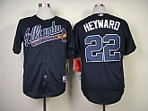 Atlanta Braves #22 Heyward Navy Blue Cool Base Jerseys,baseball caps,new era cap wholesale,wholesale hats